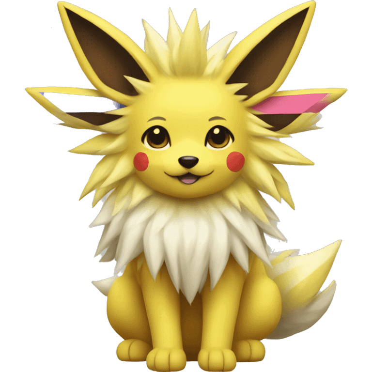 Jolteon with colorful stripes emoji