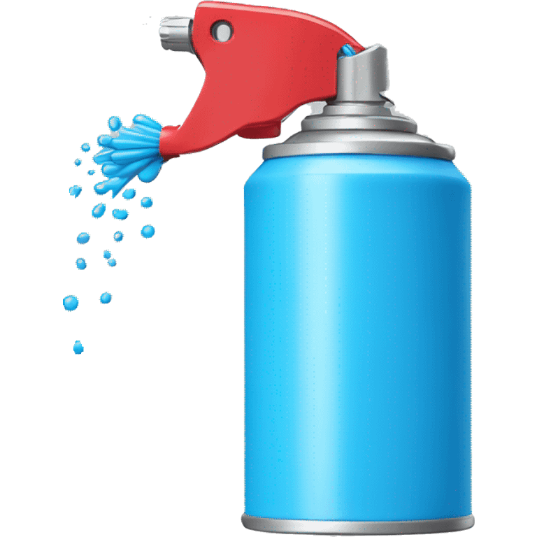 spray can color  blue with a regular small spray nozzle emoji