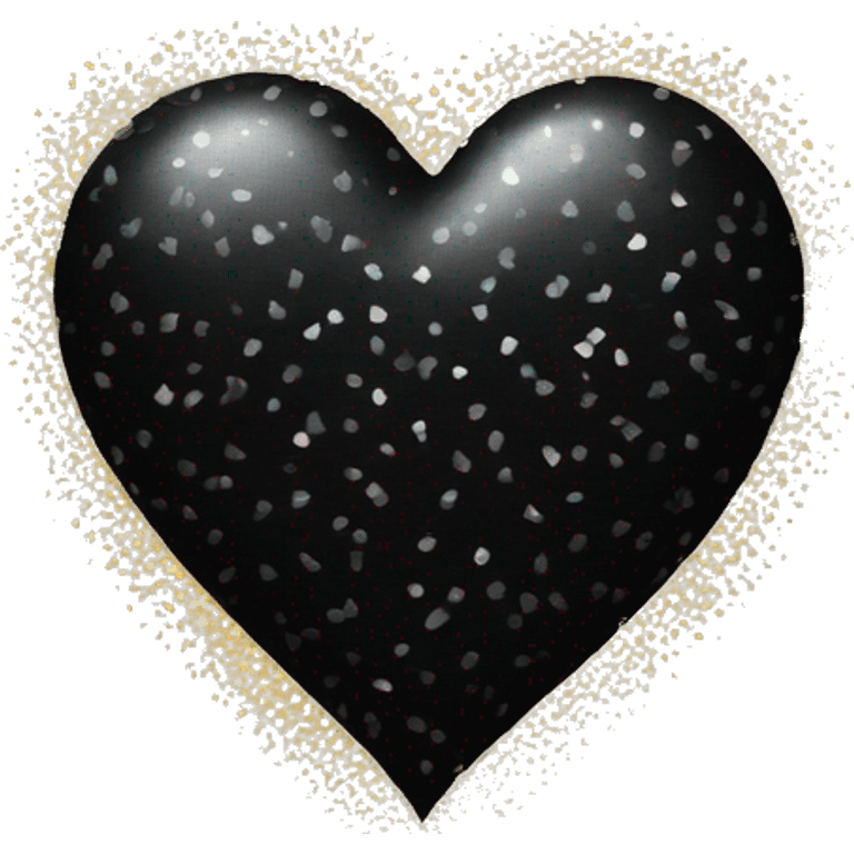 Black heart with sparkle emoji