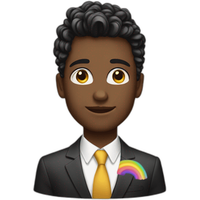 Posh-boy-with-raibow-hair emoji