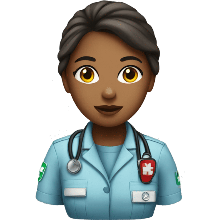 Girl EMT in ambulance  emoji