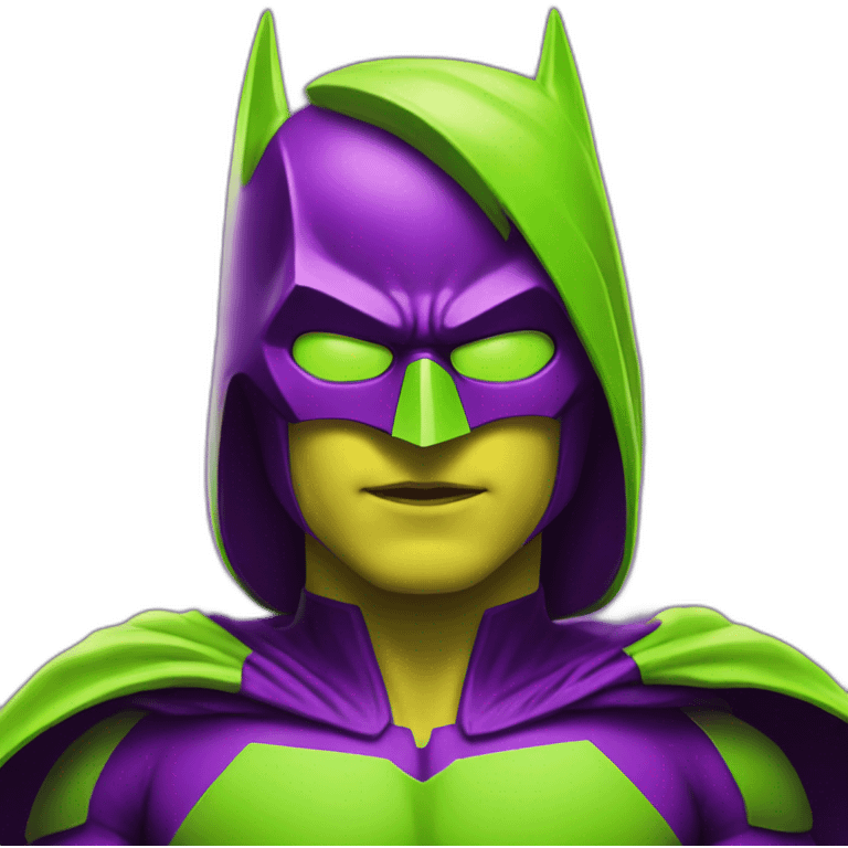 lemon-green-and-purple-neon-batman emoji