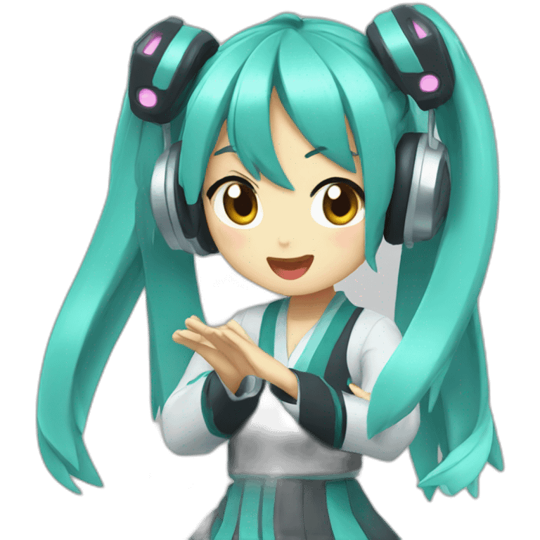 A miku singing emoji