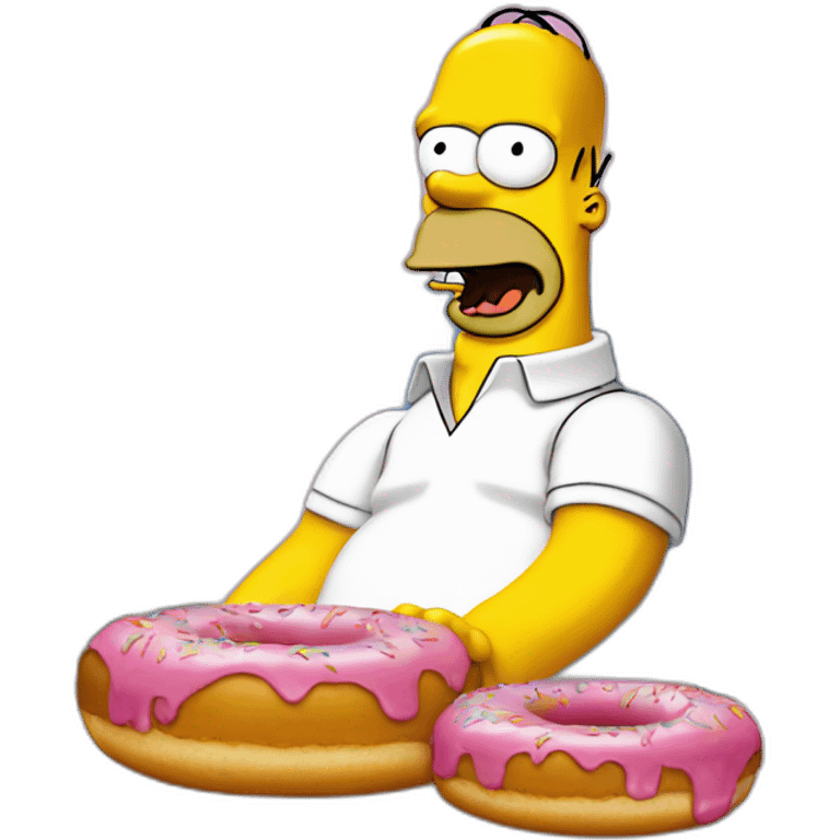 Homer simpson with donut emoji