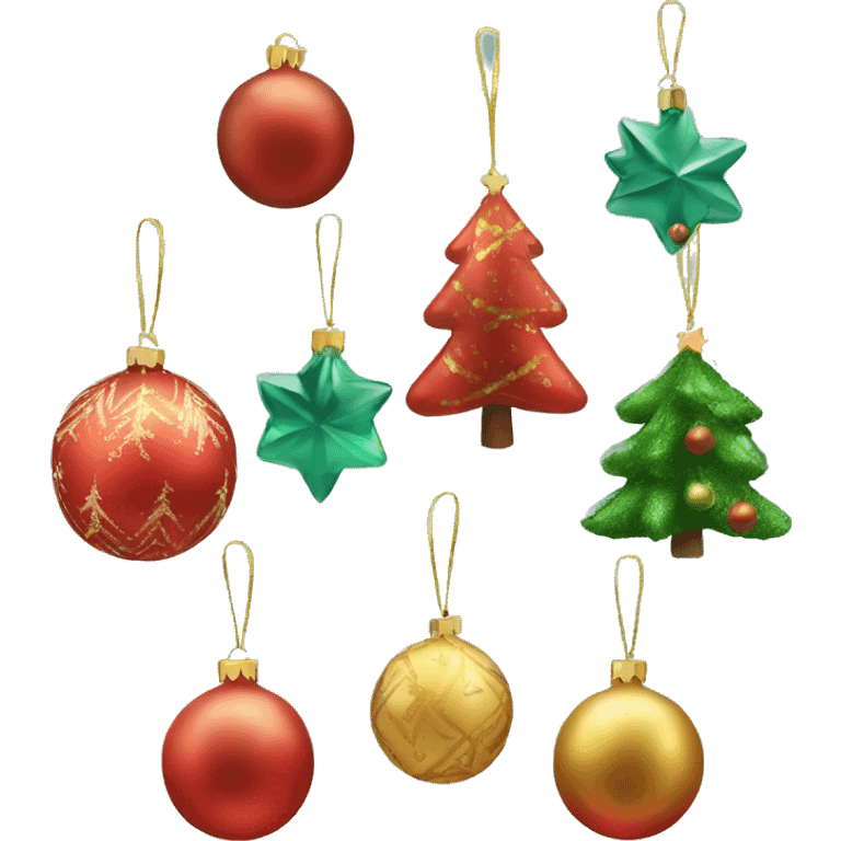 Christmas tree baubles emoji