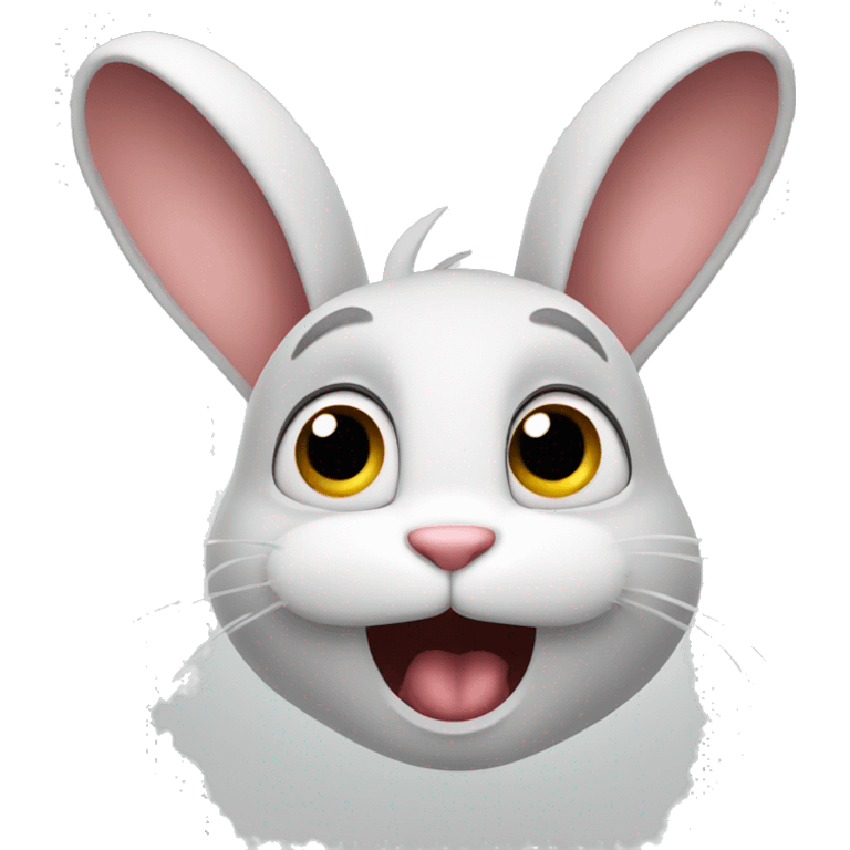 Shocked bunny emoji