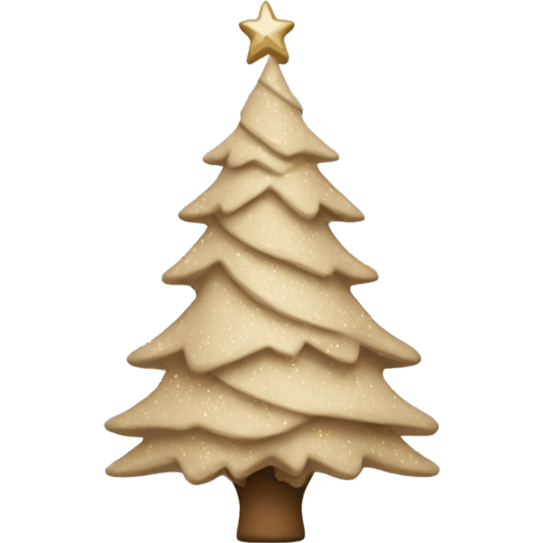 Beige Christmas tree emoji