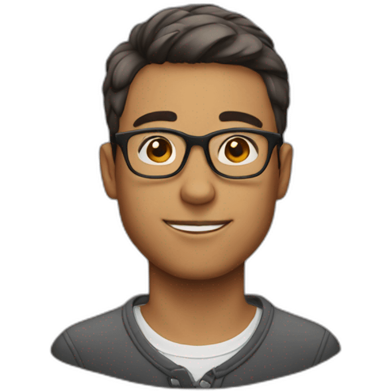 Short hair guy with glasses emoji