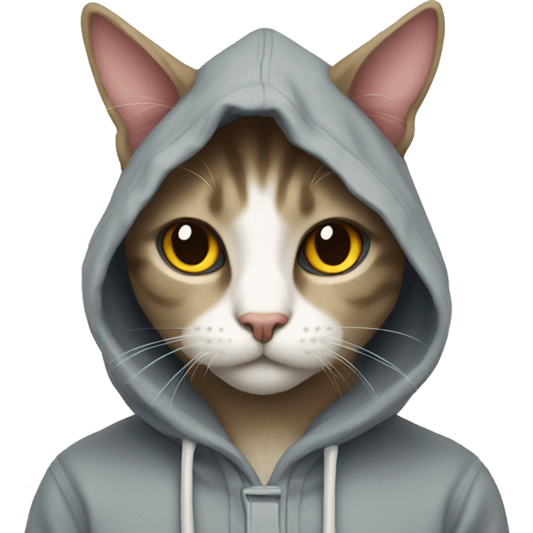 cat in hoodie emoji