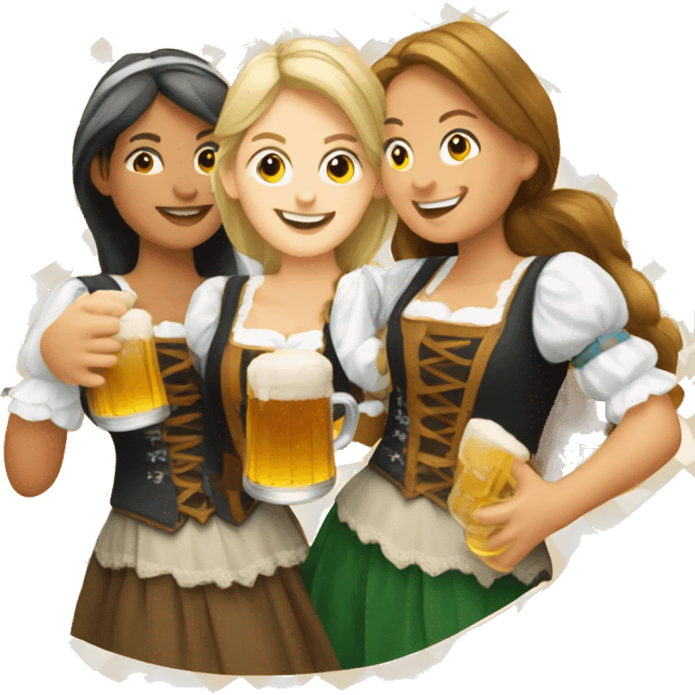 oktoberfest three women emoji