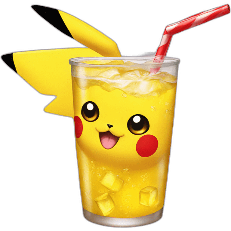 Pikachu drink coca emoji