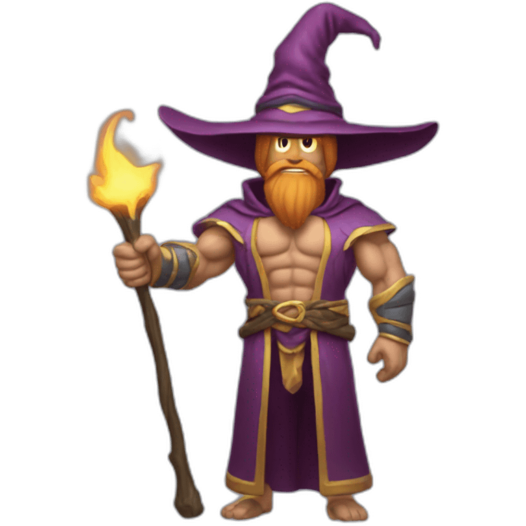 muscle-wizard-wearing-wizard-hat-and-robe emoji