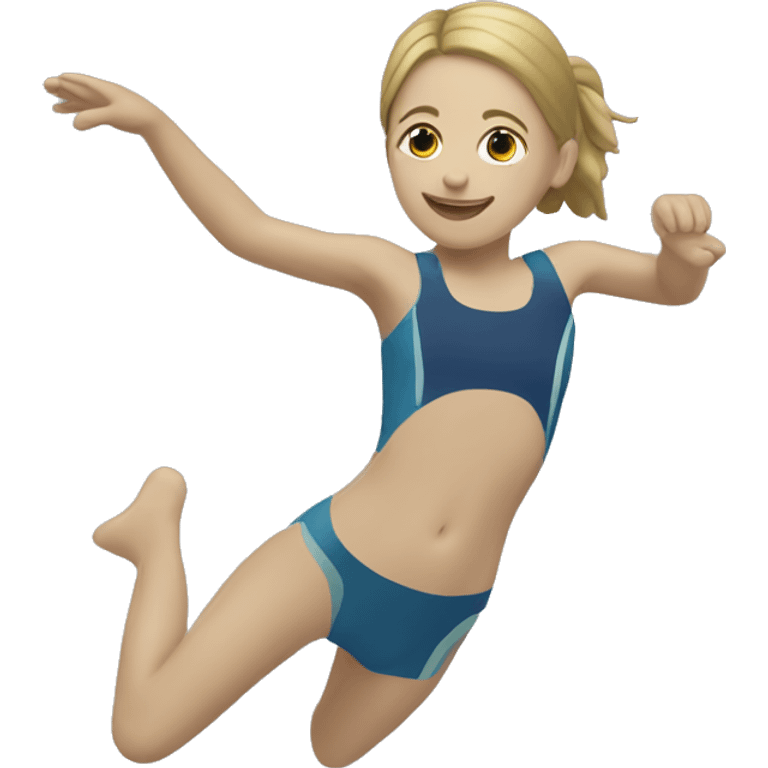 A girl springboard diving  emoji