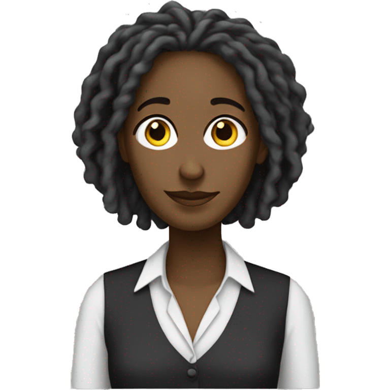 A French teacher with locs black lady emoji