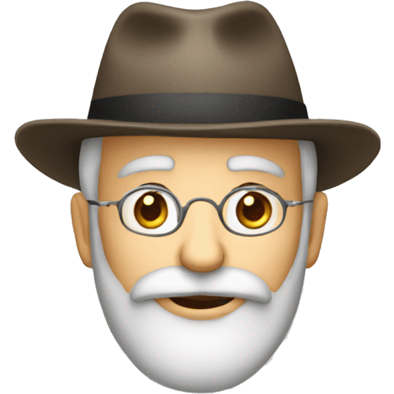 grandad,long beard, hat emoji