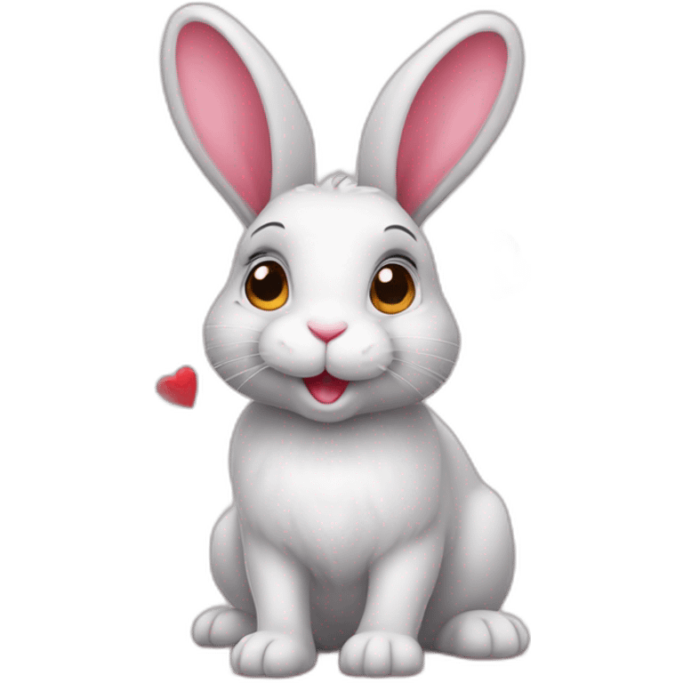 valentines day bunny rabbit emoji