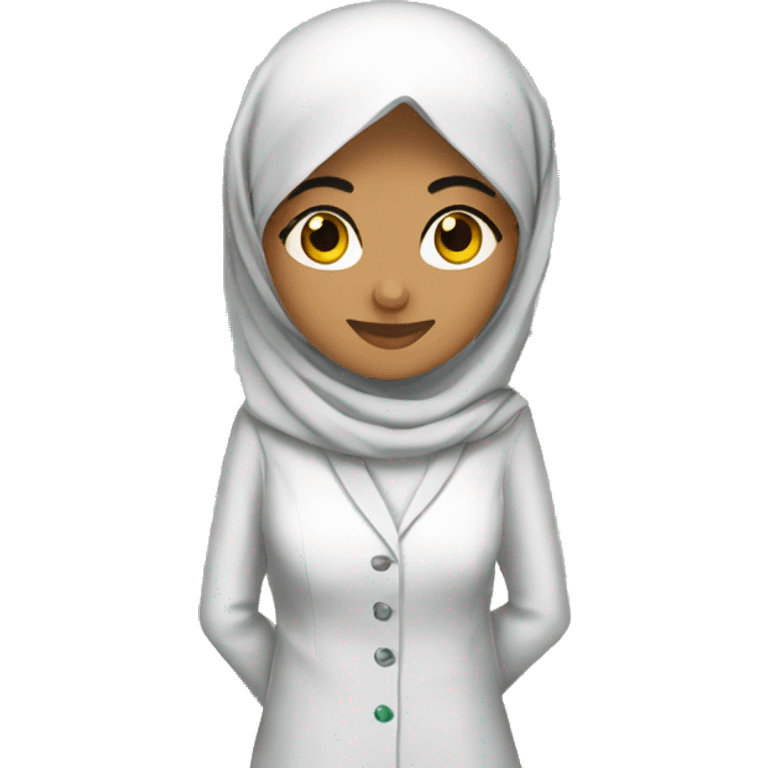 Pakistani female pharmacist in Nbhuh wearing hijab emoji