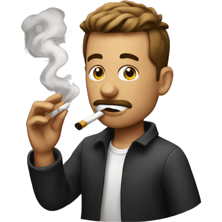 Emoji smoking emoji