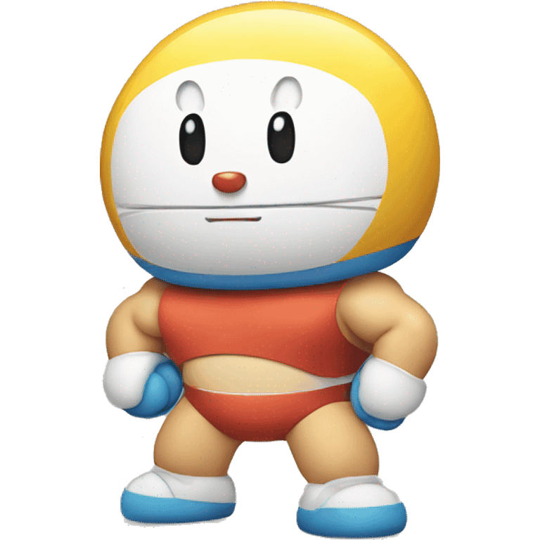 doraemon with muscle emoji