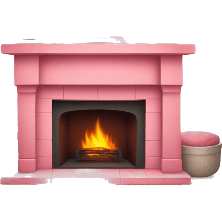 Cosy pink fireplace  emoji