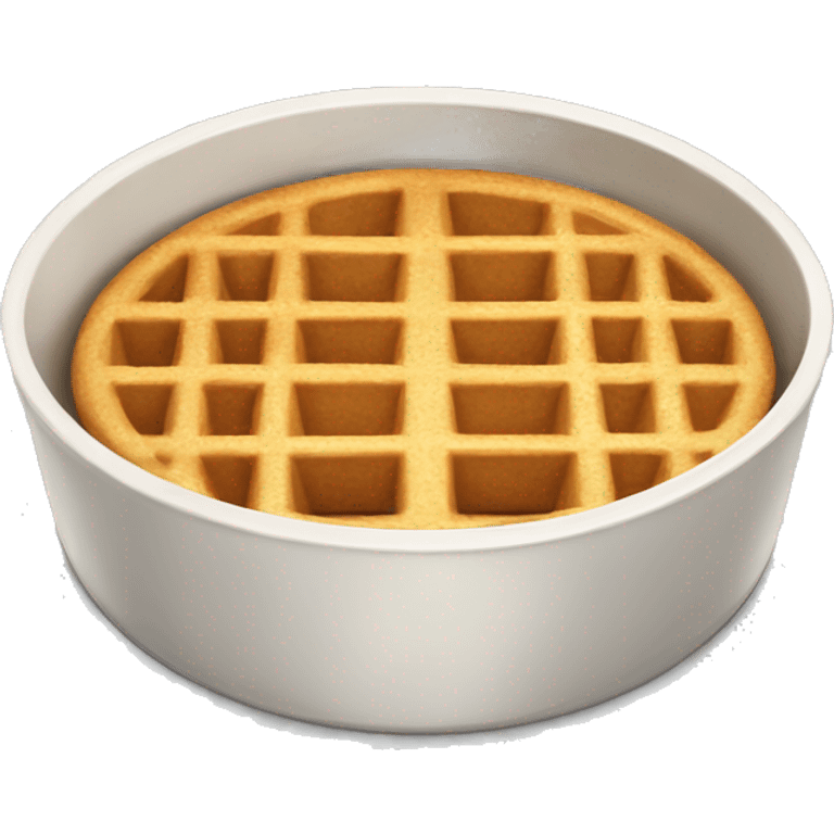 dog bowl with waffle inside emoji