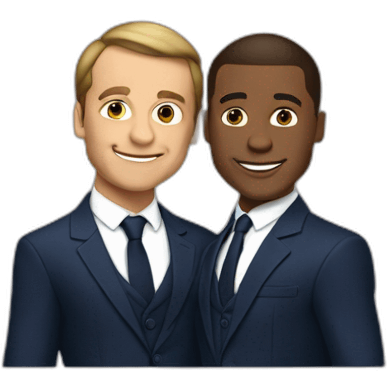 Macron and kylian Mbapé gay emoji