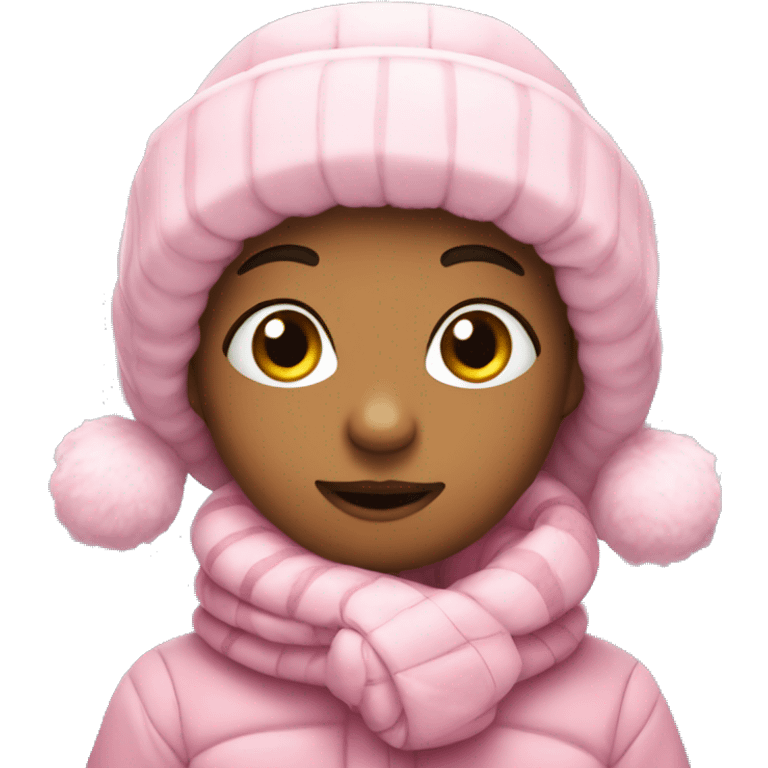 Cute pink winter  emoji