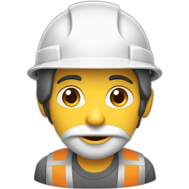 engineer, white hard hat,  emoji