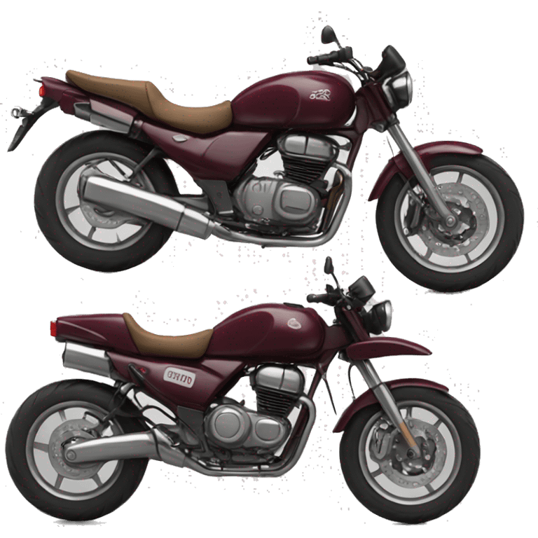 motorcycle realistic burgundy emoji