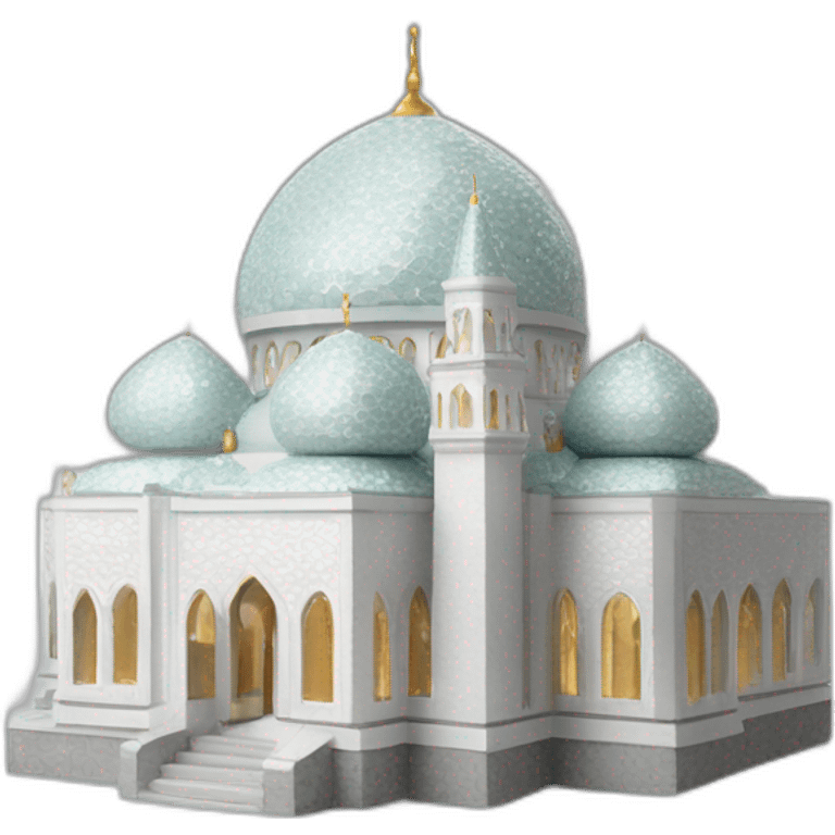 mosque made by diamonds  emoji