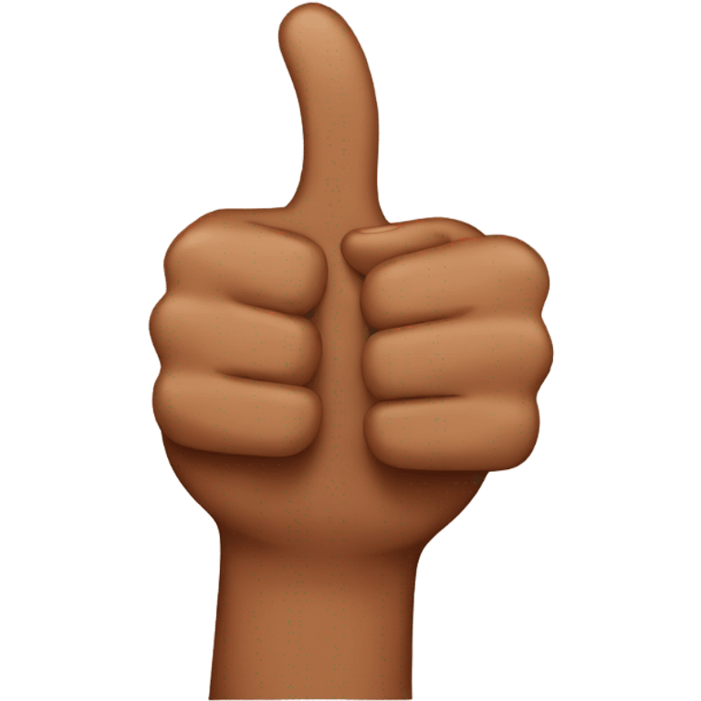 Brown thumbs up with manicure emoji