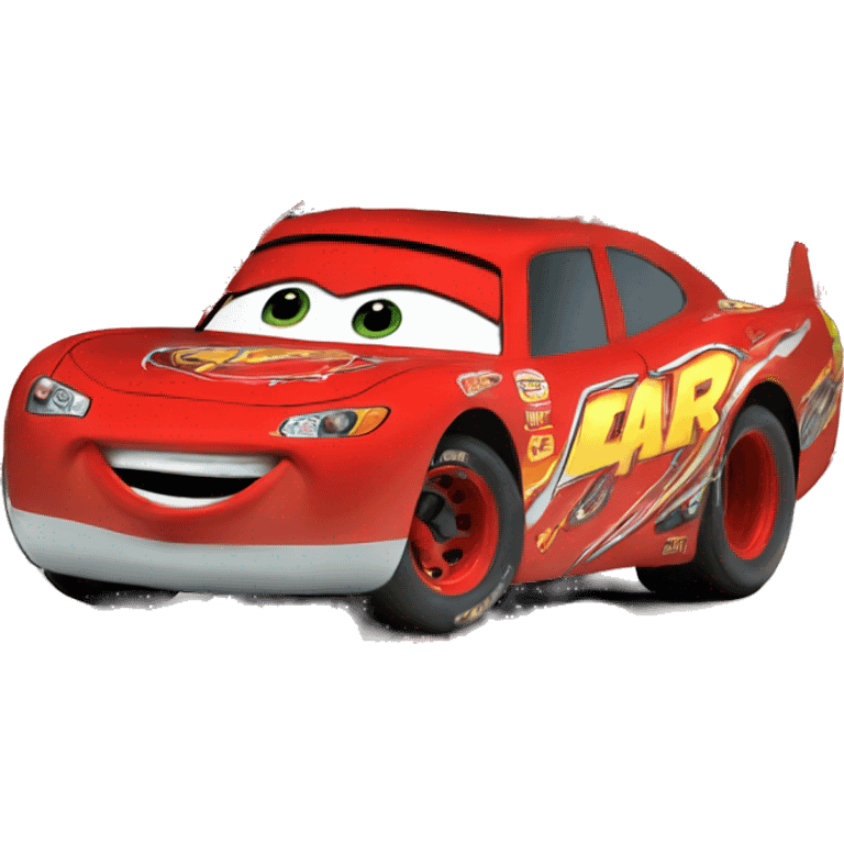 Flash McQueen from Pixar Cars is affraid emoji