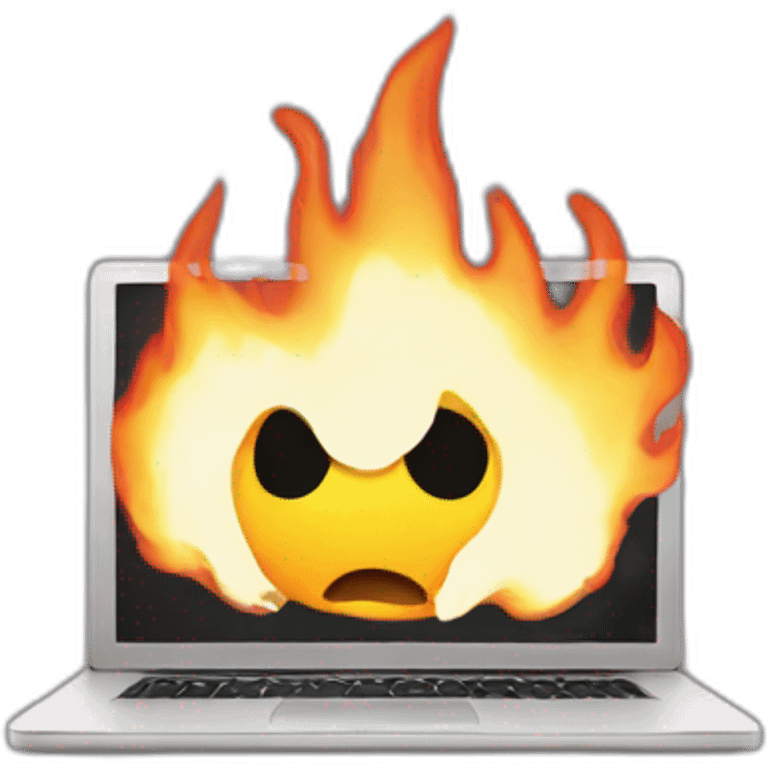 burning laptop emoji