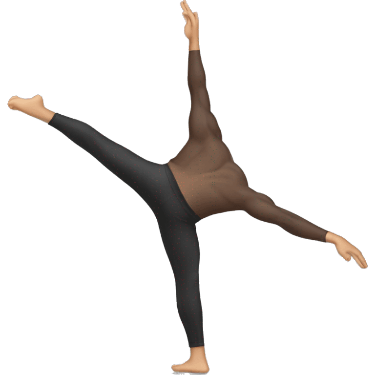 Guy doing splits back view  emoji