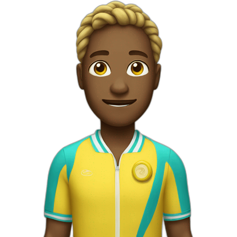 Humanlike Banana in a tennis uniform emoji