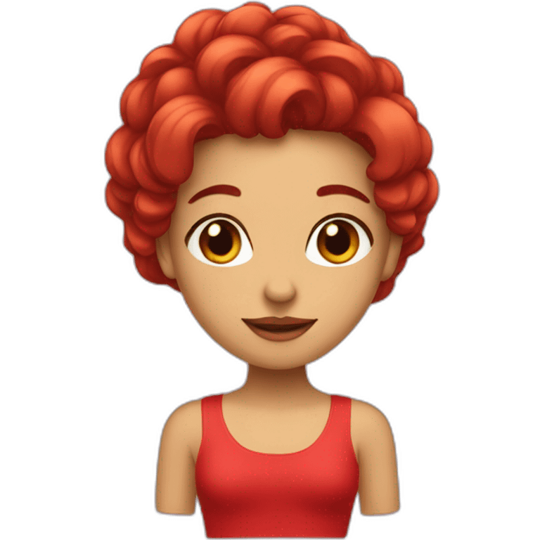 Fille cheveux rouge emoji