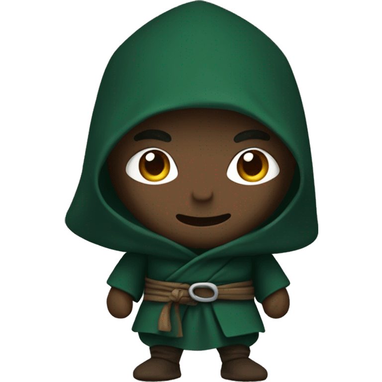 ninja wizard (brown skin) with the dark green clothe emoji