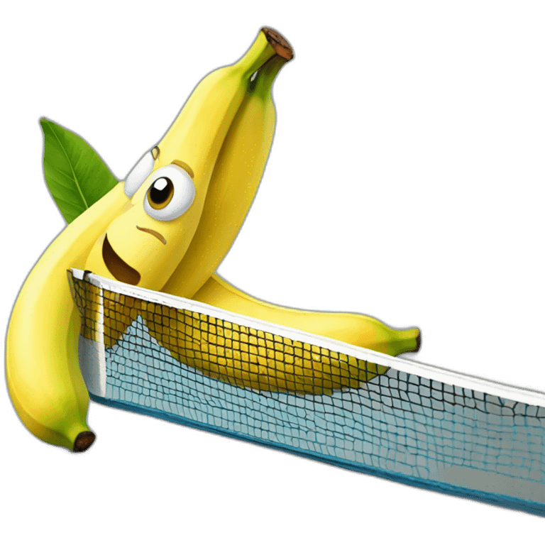 Banana won a tennis tournament emoji