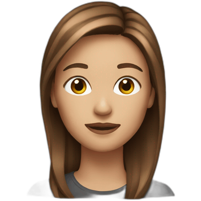 Woman who has brown hair with highlight emoji