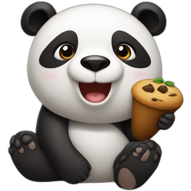 Panda avec un caca emoji