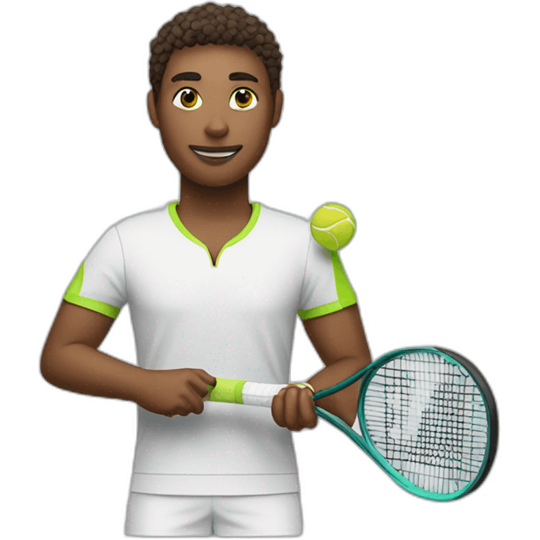 tennis player with racquet emoji