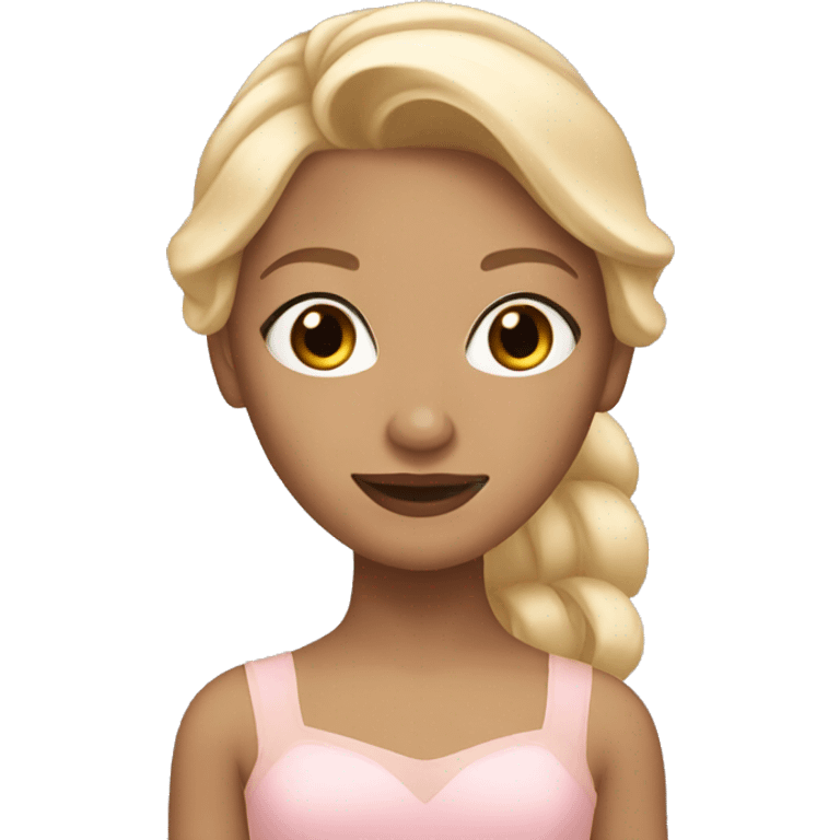 blonde light skin ballerina emoji