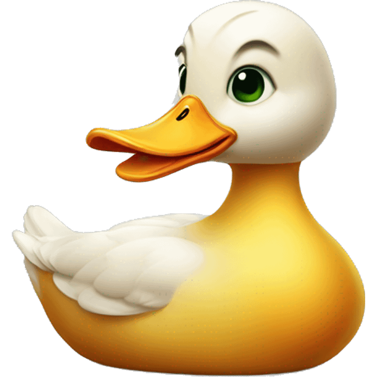 cute hungry duck emoji