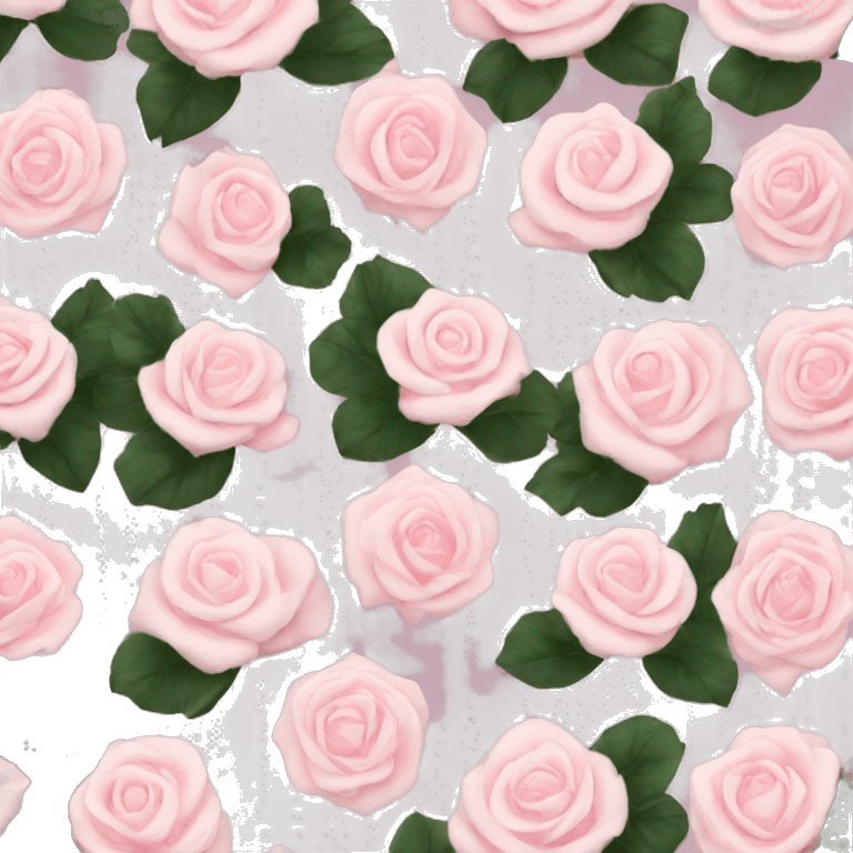 White roses pink bow emoji