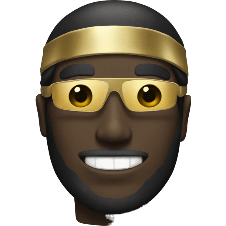 Guy with gold grill and black ski mask emoji