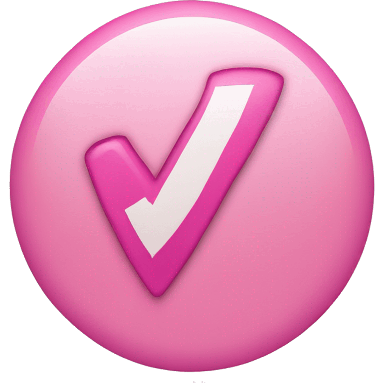 Pink check mark emoji