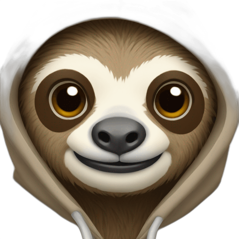 sloth wearing hoodie emoji