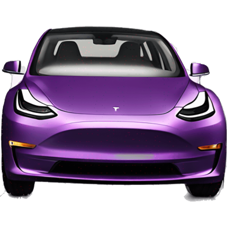 purple Tesla model 3 open door emoji