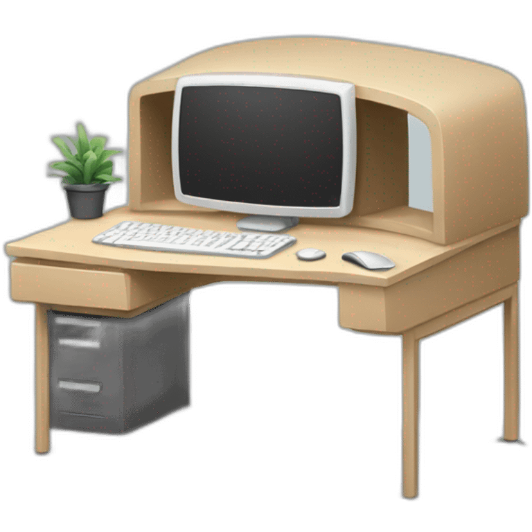 tiny-modern-desk-with-keyboard-and-monitor emoji