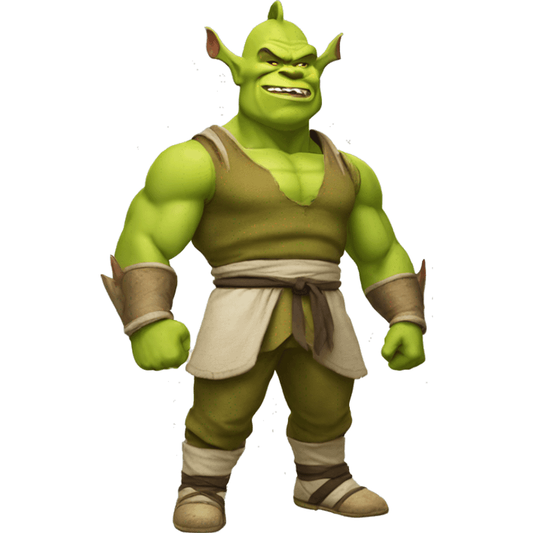 Shrek as dragon ball character emoji